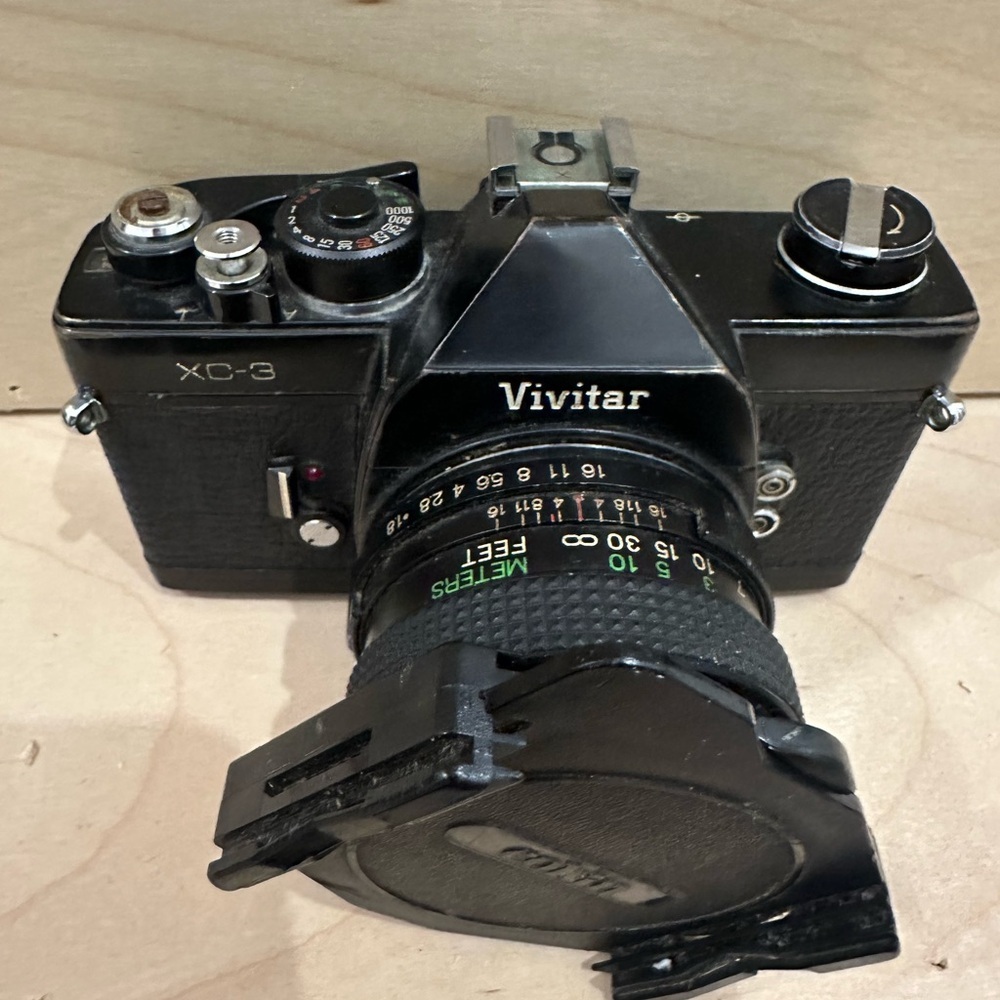 Vivitar XC-3 35mm Film Camera with 50mm F/1.8 & 135mm Lens Untested With Filter